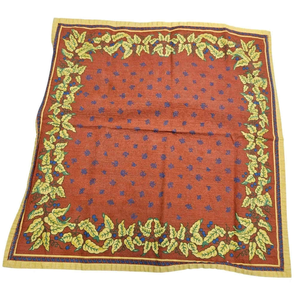 Set‎ of 4 French Country Berry Leaf Print Cotton Napkins Dinner Table Decor